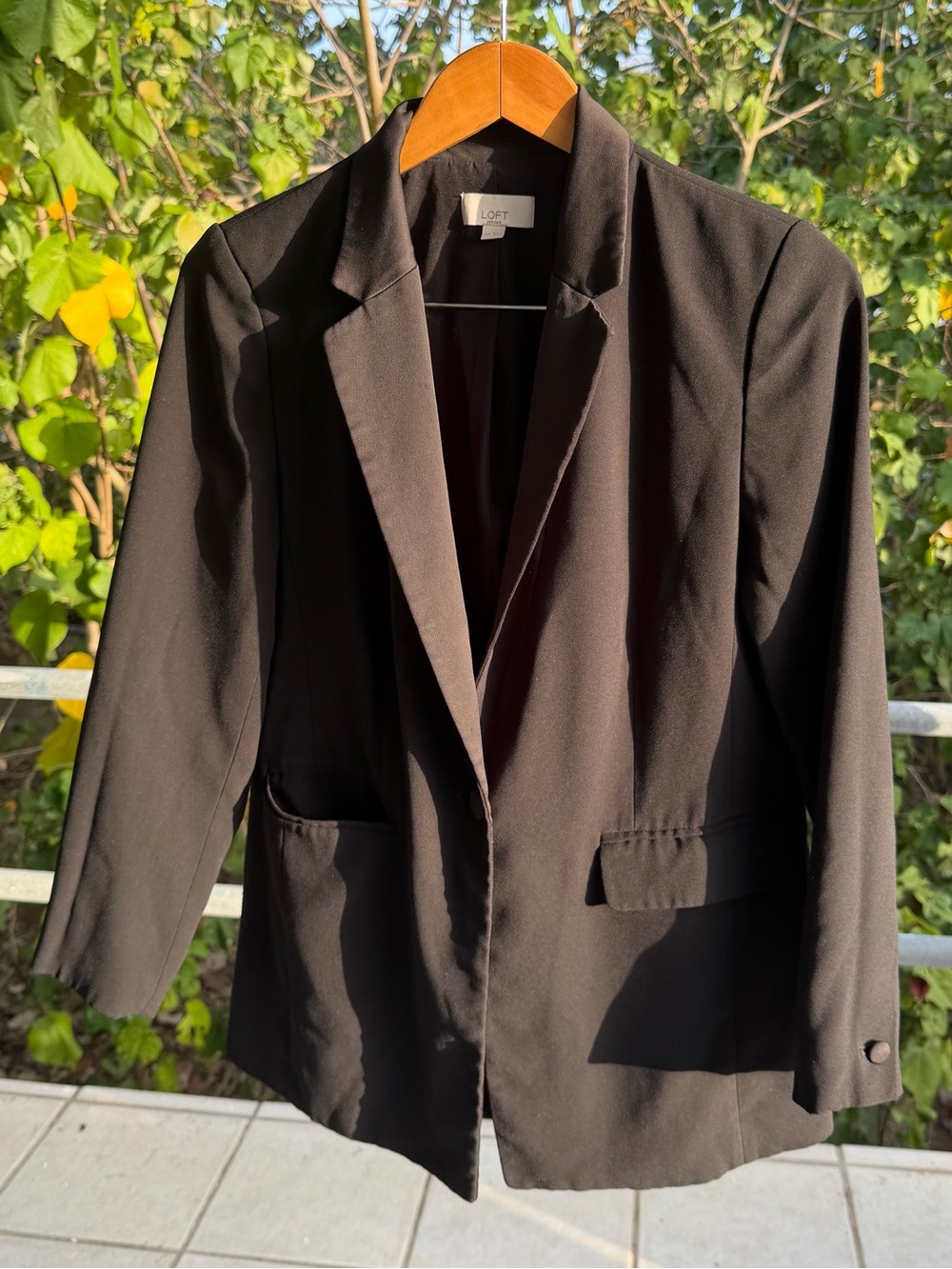 LOFT Black Women's Tailored Blazer Jacket Size 10P